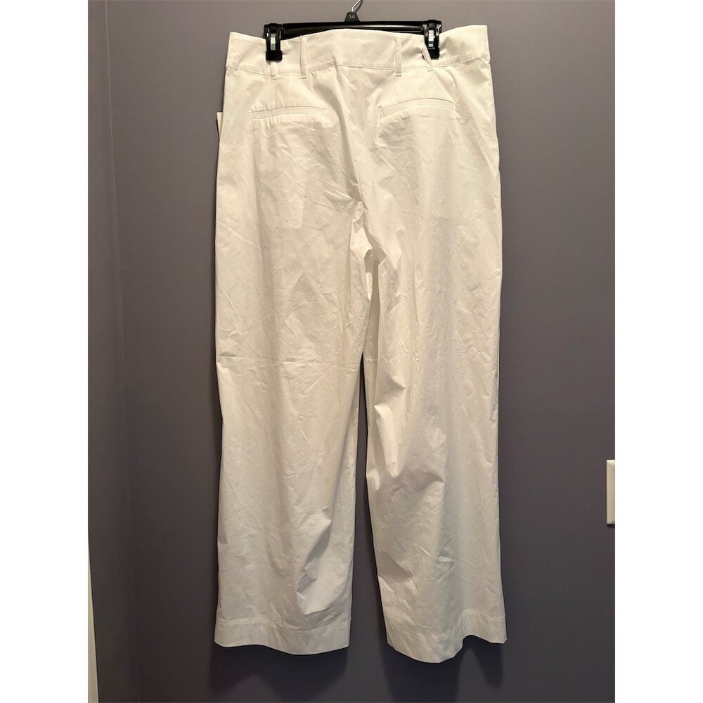 A New Day Pants Womens Size 14 White High Rise Wide Leg Stretch Trousers - Picture 4 of 9